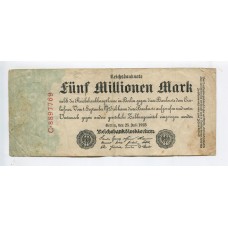 ALEMANIA 1923 5000000 MARCOS BILLETE EN BUEN ESTADO